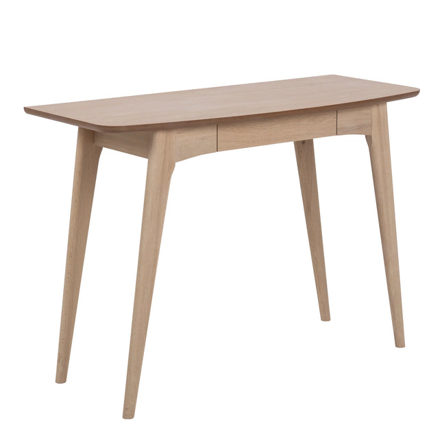 Woodstock 1 Drawer Desk in Oak with White Pigmented Oiled Finish