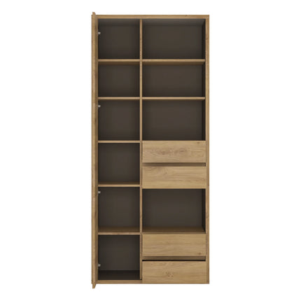 Shetland - Tall Wide 1 Door 4 Drawer Bookcase