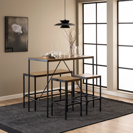 Bahamas - Bar Table Set in Black and Oak