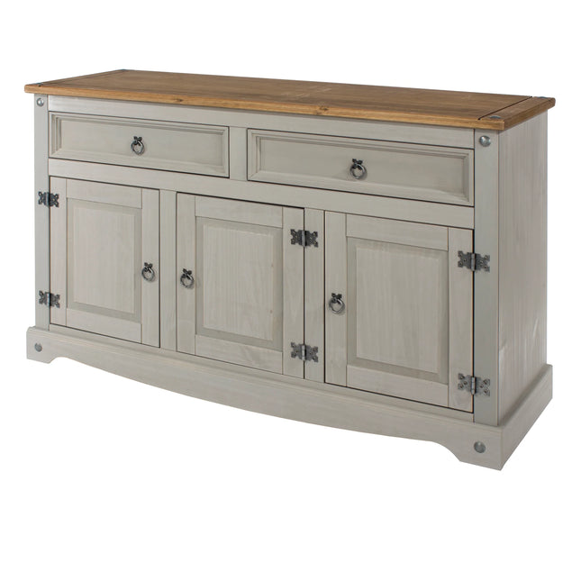 Corona Traditional Pine Sideboard with Metal Hardware
