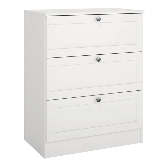 Brande Chest with 3 Frame Drawers in Jackson Hickory Oak & White