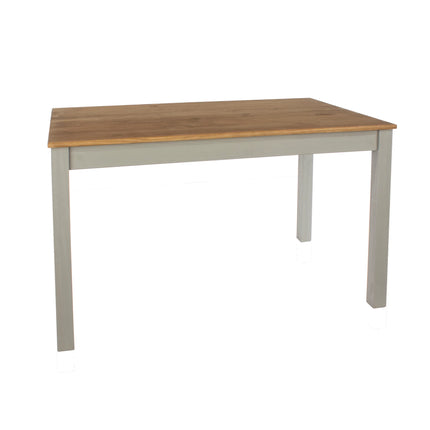Linea - Dining Table - Grey & Antique Waxed Pine