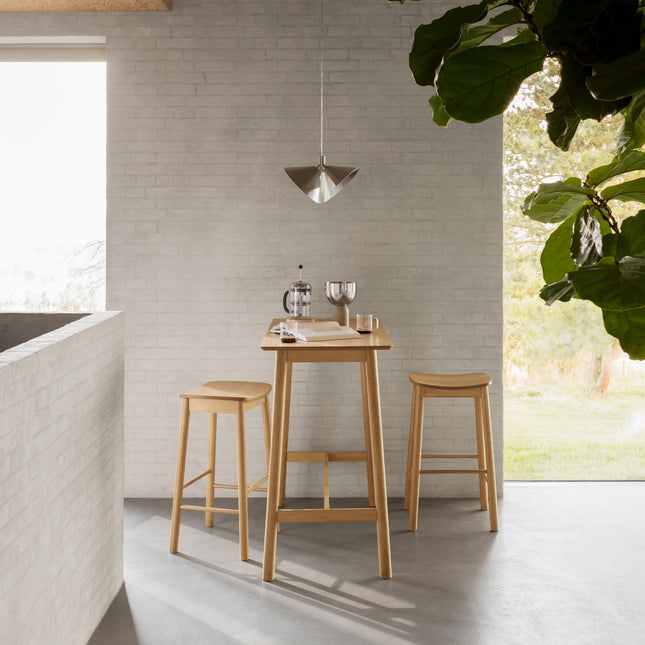 Barlow Bar Stool Without Back in Matt Oak Set of 2