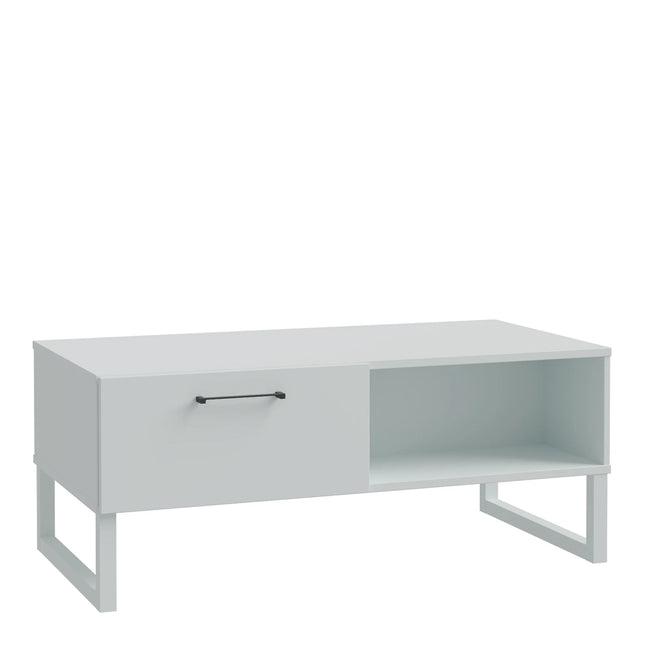 Sali 1 Drawer Coffee Table in Light Grey & Sage Green – Stylish & Sustainable