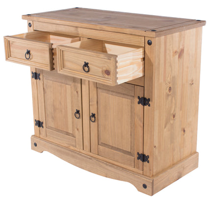 Corona - Sideboard - 2 Door 2 Drawer Pine & Metal Hardware