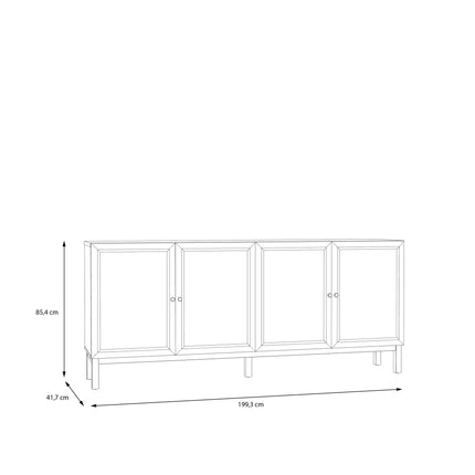 Wensley - 4 Door 1 Drawer Sideboard