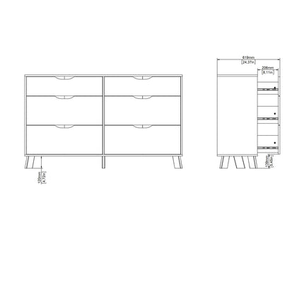 Ikast - 6 Drawer Chest of Drawers