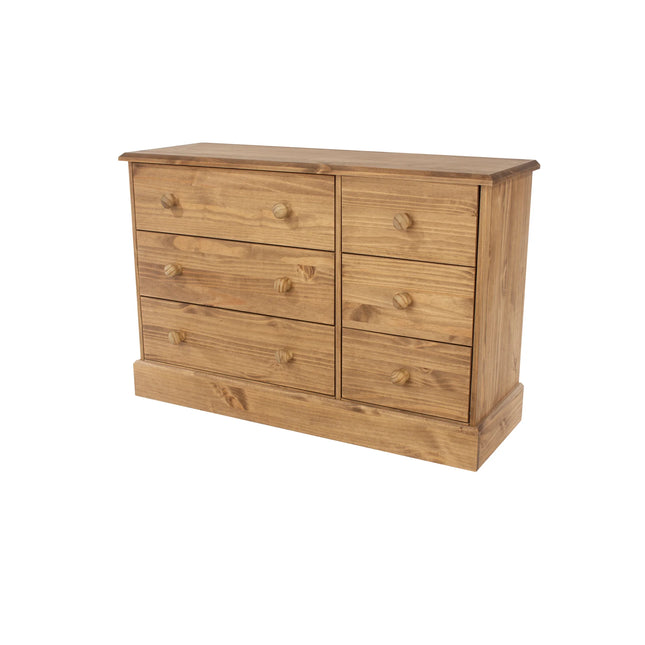 Cotswold - Chest of Drawers - 6 Drawer Antique Waxed Pine