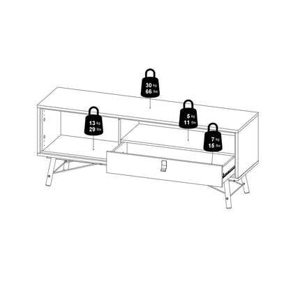 Ry - TV Unit 1 Door + 1 Drawer