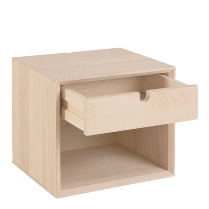 Century 1 Drawer Wall Mounted Bedside with Shelf