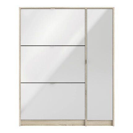 Shoes - Shoe Cabinet 3 Tilting Doors +2 Layers +1 Door