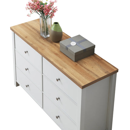Astbury - 3 Piece Bedroom Set - 6 Drawer Chest - White