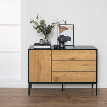 Seaford - 1 Door 3 Drawer Small Sideboard
