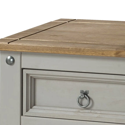 Corona - Bedside Cabinet - 3 Drawer Solid Pine Traditional