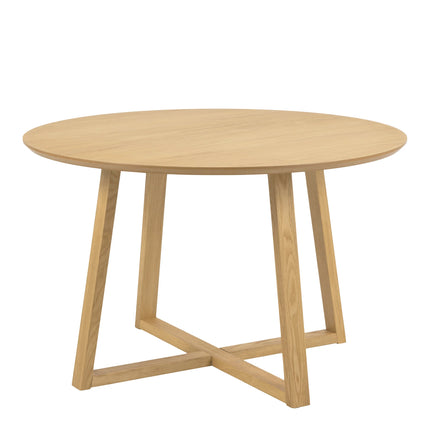 Malika Dining Table Range Oak-Effect Tops With Black Bases