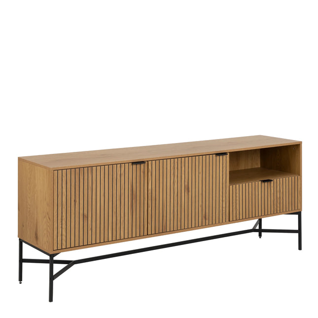 Jaipur - Sideboard with 2 Doors and 1 Drawer in Black