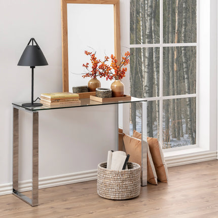 Katrine Console Table With Glass Top – Choice Of Finishes