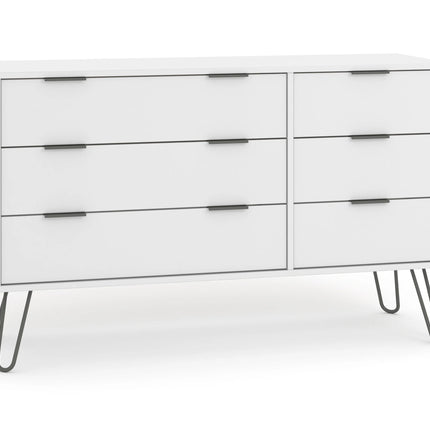 Augusta - Chest of Drawers - 6 Drawer Industrial & Hairpin Legs