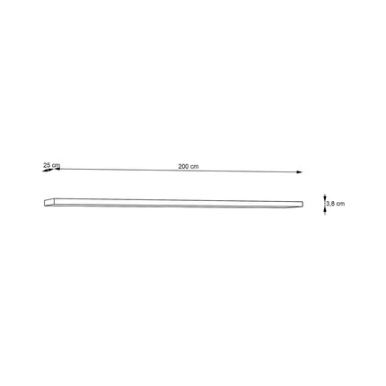 Corona Wall Shelf 1 Shelf Oak Effect Rustic 200cm