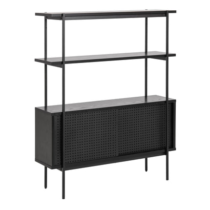 Angus - Small Bookcase with 2 Sliding Doors