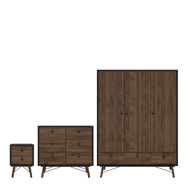 Ry Bedroom Set 3 Door Wardrobe 11 Drawers Modern 200cm High