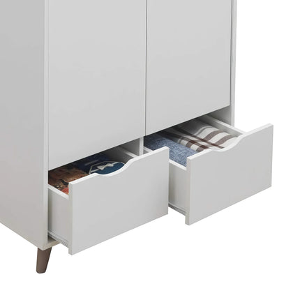 Pulford - 3 Piece Bedroom Set 4 Drawer - White & Sonoma Oak
