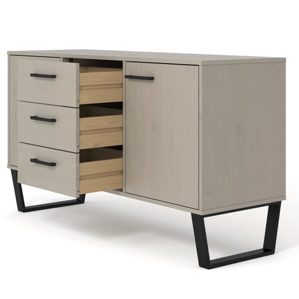 Texas - Sideboard - 2 Door 3 Drawer Grey Waxed Pine