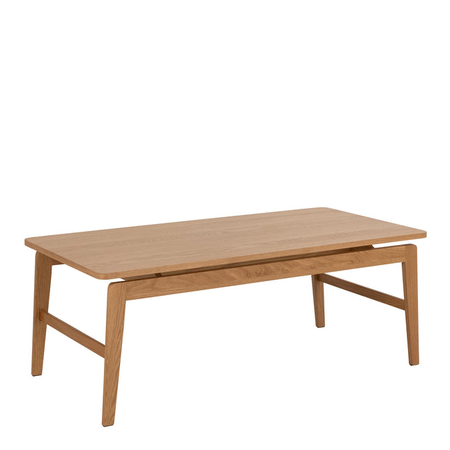 Essex Coffee Table Oak Veneer Modern 120cm