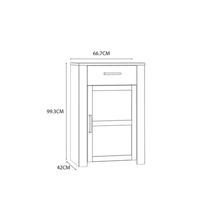 Bohol - 1 Door 1 Drawer Shoe Cabinet