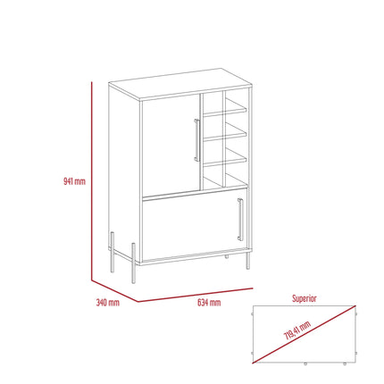 Harvard - Drinks Cabinet - 2 Door Washed Oak
