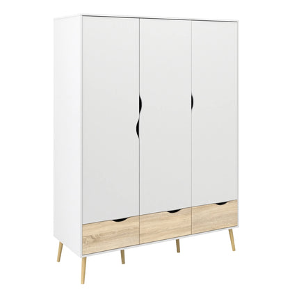 Oslo - Wardrobe 3 Doors 3 Drawers