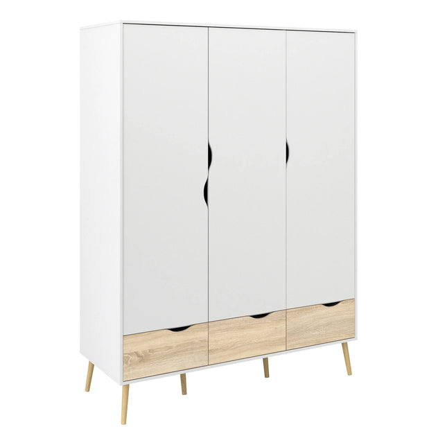 Oslo - Wardrobe 3 Doors 3 Drawers