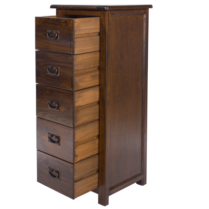 Boston - Chest of Drawers - 5 Drawer Narrow Traditional