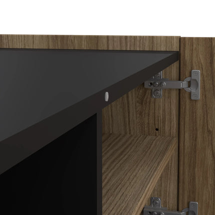 Kendall - TV-Unit with 2 Doors + 1 Drawer Oak and Black