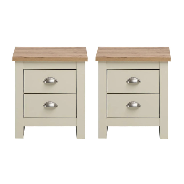 Lisbon - Pack of 2, 2-Drawer Bedside Tables