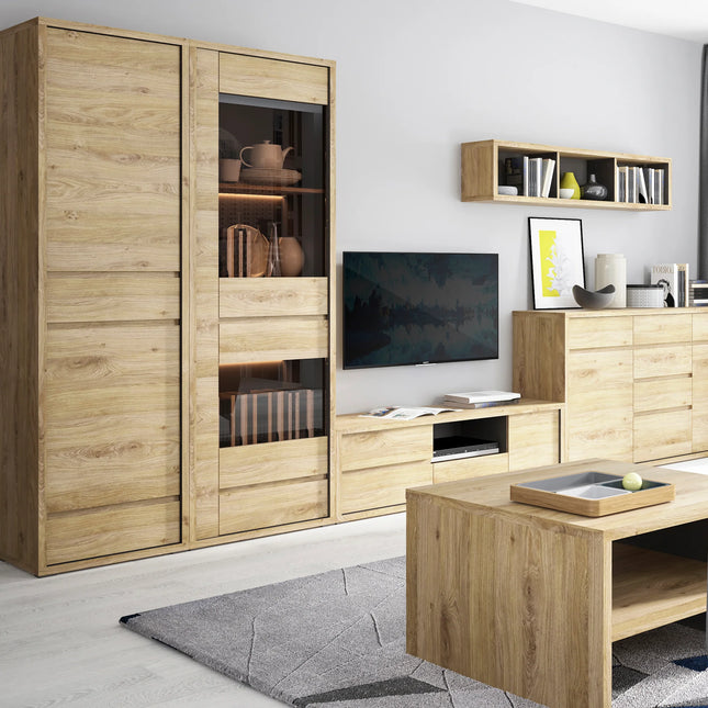 Shetland - 2 Door 2 Drawer Narrow Cabinet