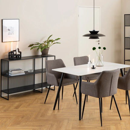Strington - Bookcase with 2 Shelves in Black