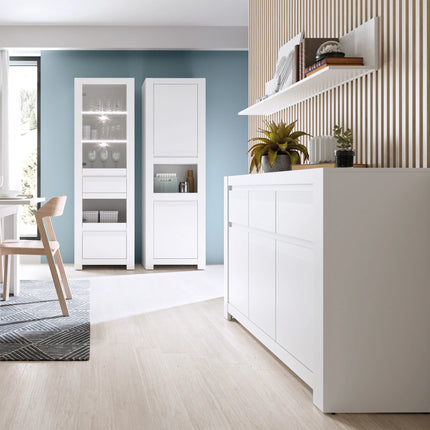 Novi Shelf Alpine White 130cm Wall Shelf for Stylish Storage