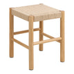 Alvin Weaved Stool in Off White
