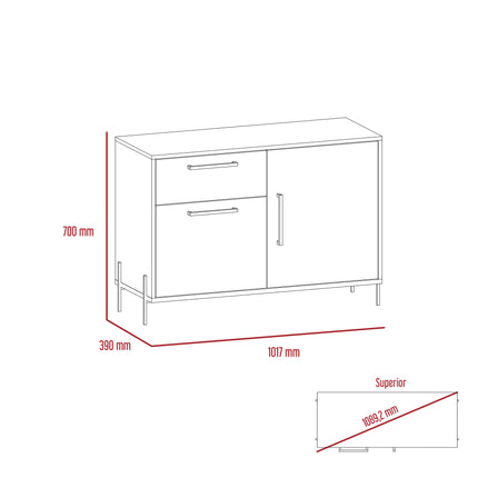 Harvard - Sideboard - 2 Door 2 Drawer Two-Tone & Square Legs