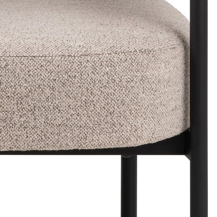 Oakfield - Lounge chair in Beige Fabic with Black Legs
