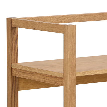 Ludza Rectangular Bookcase With 3 Shelves in Oak – Stylish Storage
