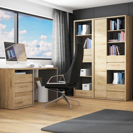 Shetland - Tall Narrow 3 Drawer Bookcase