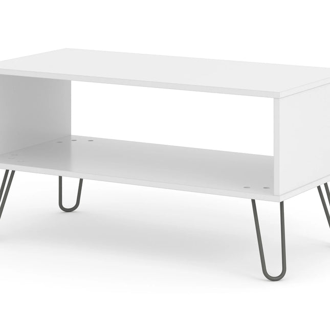 Augusta - Coffee Table - Industrial Hairpin Legs & Open Shelf