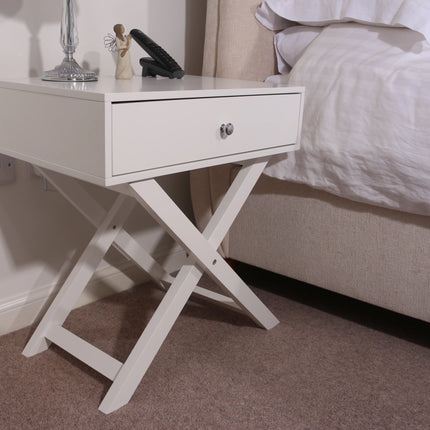 Options - Bedside Cabinet - 1 Drawer & X-Shaped Legs