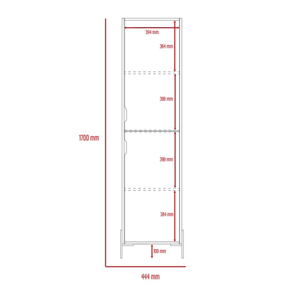 Dallas - Bookcase - 2 Door with Square Metal Legs
