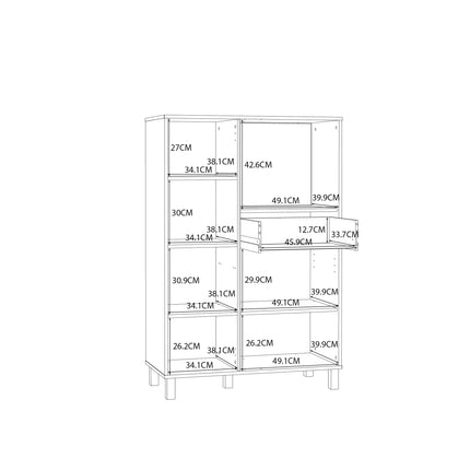 Grafton 3 Door 1 Drawer Cabinet In Cream And Oak