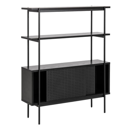 Angus - Small Bookcase with 2 Sliding Doors