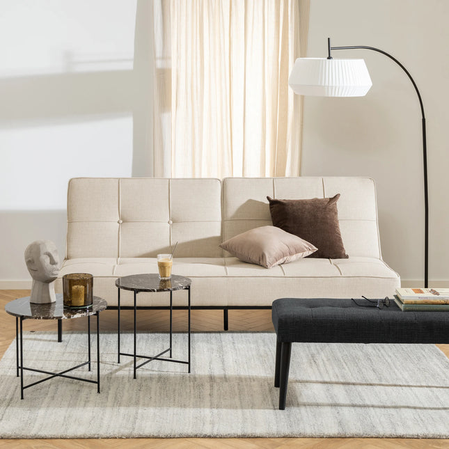 Avila - Side Table with Brown Marble Top 42x45cm