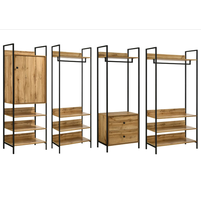 Zahra - 4 Piece Bedroom Furniture Set Open Wardrobes